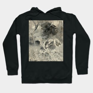 Garden Idyll by Carl Larsson Hoodie